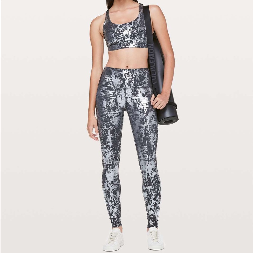 Lululemon Wunder Under Hi-Rise Tight Silver Foil